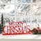 Glitzhome® 18" Red Metal Merry Christmas Table Décor